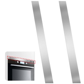 Sanbege 2 Pcs 304 Stainless Steel Sheet Gap Filler, 3" W x 30" L Trim Strip, Self Adhesive Gap Cover for Wall Oven and Microwave Combo, Cooktop, Range Hood (Brushed Nickel)