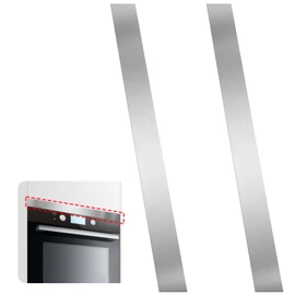 2 Pcs 304 Stainless Steel Sheet Gap Filler, 3" W x 30" L Trim Strip, Self Adhesive Gap Cover for Wall Oven and Microwave Combo, Cooktop, Range Hood (Brushed Nickel)