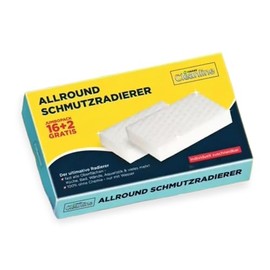 HULKIES Cleanline Premium Melamin Schmutzradierer Jumbo-Pack (16+2 GRATIS) Profi Zauberschwamm für Küche & Bad, CHEMIEFREI, zuschneidbar, extra Starke Qualität