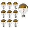 Bulbrite 776923 10-Pack Filaments G25 Half Gold Light Bulb