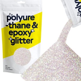 Hemway Polyurethane & Epoxy Resin Glitter 100g / 3.5oz Metallic Crystal Flake Additive for Flooring Jewelry Tumblers Glass Pigment - Fine (1/64" 0.015" 0.4mm) - Mother of Pearl Iridescent