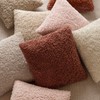 Foindtower 2 Pieces 20x20 Inch Light Pink, Faux Fur Throw