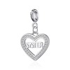 Philip Jones Sister Heart Charm Created with Zircondia® Crystals