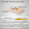 Black Soft Close Drawer Slides,10"-24"-6 Pairs Soft Close Drawer Slides,