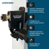 Weatherables Keystone Black Zinc Diecast Metal 1-Sided Key-Lockable Gate Latch