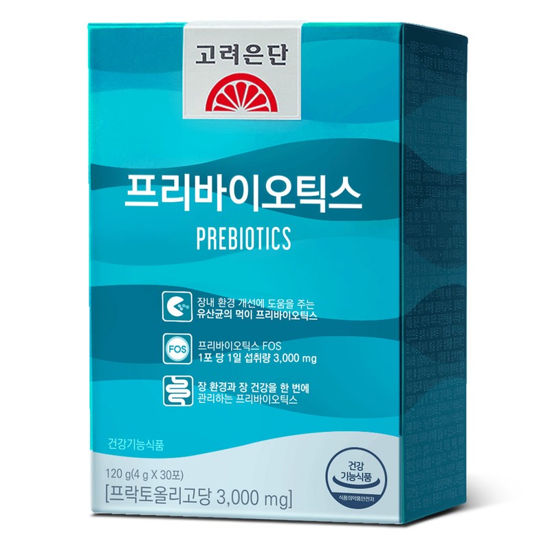 Korean Eundan Prebiotics Probiotics Food Fructooligosaccharides FOS 30 Packs, 1
