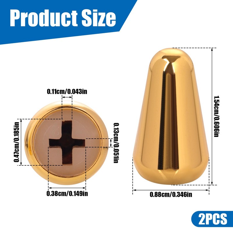 PEUTIER 2pcs 5 Way Pickup Switch Tip, 3 Way Switch