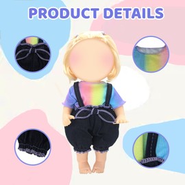 Baby Doll Clothes Compatible with Baby New Born Clothes 10-12 Inch Doll, Doll Clothes for 30-35cm Outfits Sweet Baby Doll Outfits ，Four-piece set to fulfill your desires(Not Include Doll)