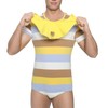 Landofgenie Onesie Pyjamas with Drooling Bib for Men Short Sleeve