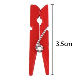 DECORA 120pcs 3.5cm Colored Wooden Clothes Pegs Mini Clothes Pegs for DIY Photo Pegs 8ft