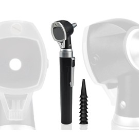 Scian Otoscope - Ear Scope with Light, Fiber Optic Otoscope, Pocket Ear Checker Kit with 8 Speculum Tips for Kids,Elders,Dogs,Home Use (Black)