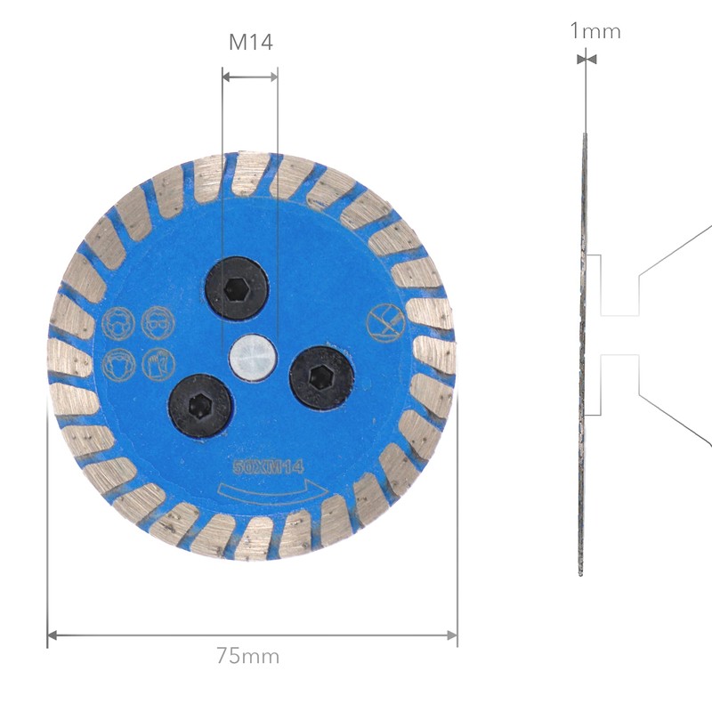 PRODIAMANT F33 Professional Diamond Cutting Disc Diameter 50 mm for