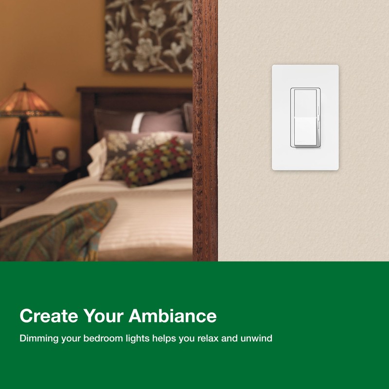 Lutron Diva LED+ Dimmer Light Switch for Dimmable LED, Halogen,