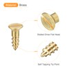 sourcing map Brass Wood Screws, 40Pcs M3.5 x 10mm Slotted