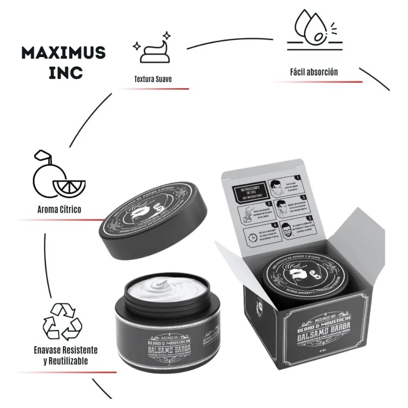Bálsamo Booster Crecer Barba Maximus Inc 118ml Lavanda