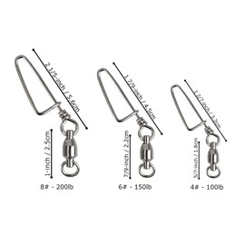 emma kites EMMAKITES Kite Snapped Swivel Connector of Kite Line and Bridle for Single Line Kite Parafoil Inflatable Fishing Swivel (6# - 150lb - 20pcs)