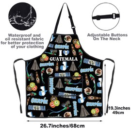G2TUP Guatemala Aprons With Pockets Guatemalan Souvenir Apron Guatemalan Kitchen Gifts Latin America Gifts GT Kitchen Apron (Guatemala CA)