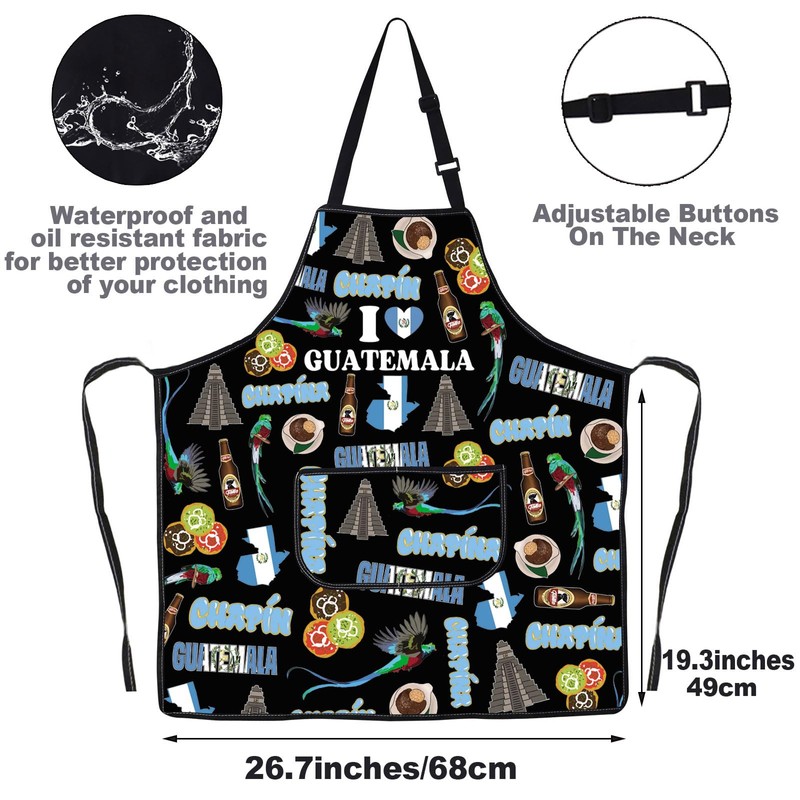 G2TUP Guatemala Aprons With Pockets Guatemalan Souvenir Apron Guatemalan Kitchen