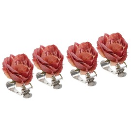 HOMSFOU Curtain Clip Curtain Buckle Outdoor Hanging Hook Flower Decor Boho Shower Curtains Curtain Flower Tieback Curtain Tie Buckle 4 Pieces