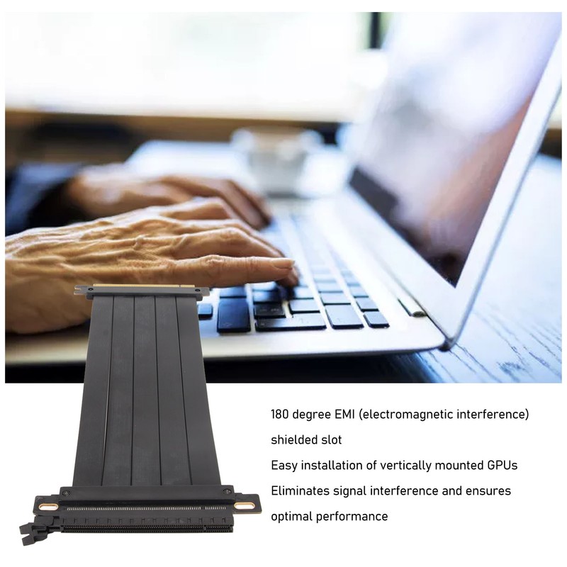 PCIE 4.0 X16 Extender Riser Cable High Shielding Property 180