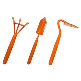 AuSable Brand Trappers Tool Value Package - 11" Cultivator Rake - 16" Trowel - 11" Hoe Made in The USA