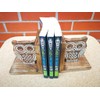 eTroves Wooden Bookends for Shelves, Heavy Books, Decorative Book Ends