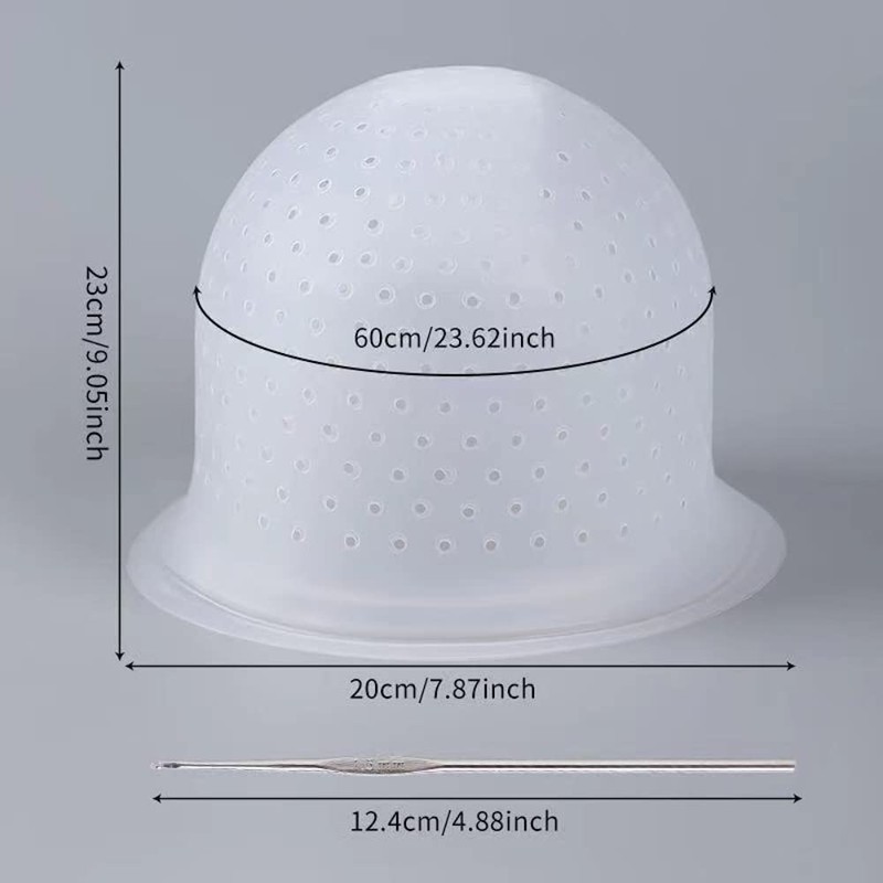 MILANGE Pre-punched Highlight Cap 2 Sets (White and Blue) Open