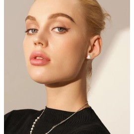 Minimalist Christmas Tree Small Stud Earrings for Women Stainless Steel Cartilage Studs Earring Cute Birthday Jewelry Gifts Xmas (Silver)