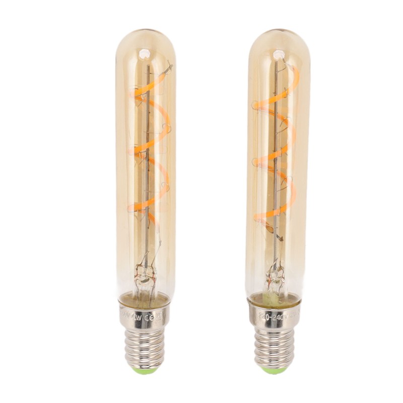 2 PCS E14 LED Light Bulb 3w Golden Tubular Bulb