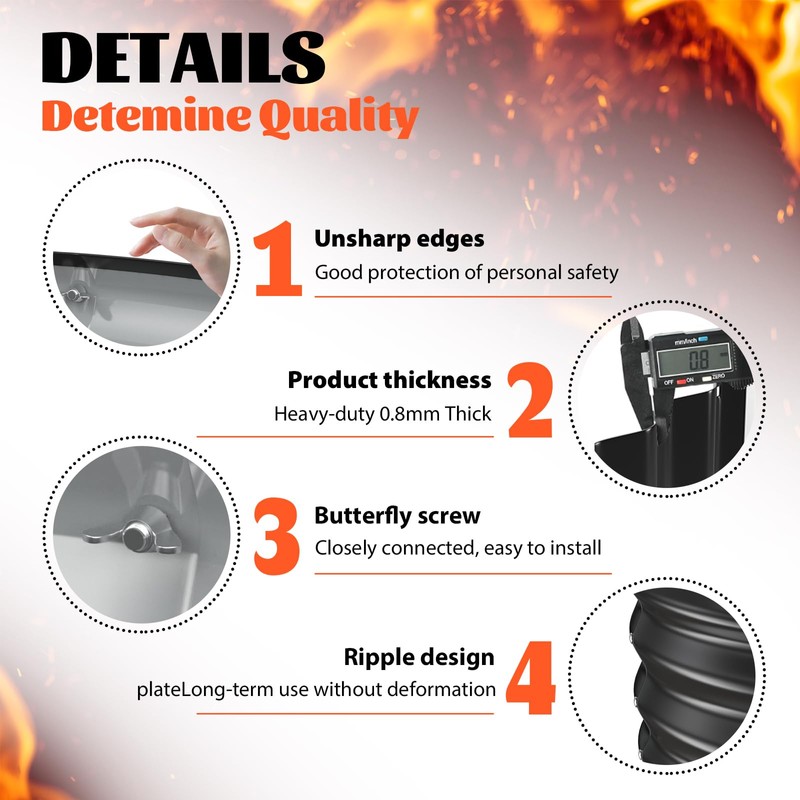 YSEJOMP 48 Inch Round Galvanized Fire Pit Ring/Fire Ring -