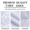 Heavy Duty Fabric Tablecloth with White Lace-Waterproof/Wrinkle Free/Stain Resistant/Oil Proof-for