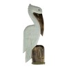 Things2Die4 White Wood Coastal Pelican Perched On Nautical Piling Wall