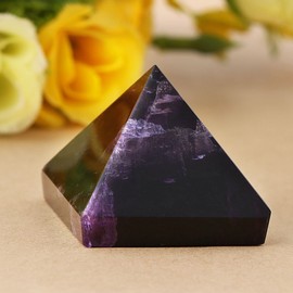 Amethyst Pyramid, Crystal Pyramid Figure, Mini Home Decoration Exquisite Interior Paperweight Function For Children