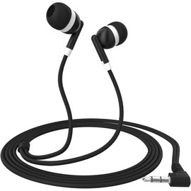 Maeline Bulk Earbuds 30 Pack Stereo Headphones Ideal for K-12-College Classrooms, Library, Travel, Gym, Museum, 3.5mm Plug, Tangle-Free Wired Earbuds for Cellphone, Tablet, Computer, Multicolor