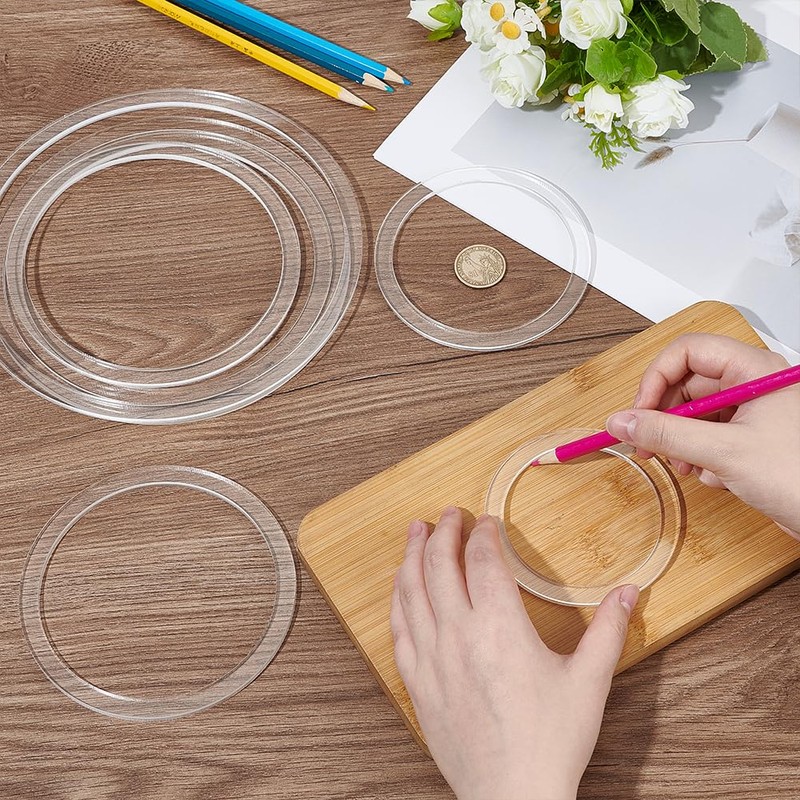 PH PandaHall Router Template for Woodworking, 8 Circle Router Jig