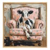 Cow Bathroom Wall Art Pink Cute Cow Painting Cute Cattle