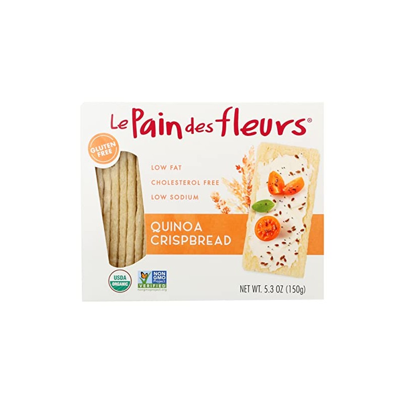 Le Pain Crispbread, 100% Organic, Quinoa, 4.41 Oz - Pack