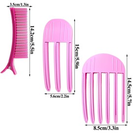 8 PCS Wind Shaping Styling Combs 3 And 6 Tooth Instant Volumising Hair Root Lifting Clips Easy High Crown Bump It Up Volume Volumizer Volumizing Tool for Women Natural Voluminous Look