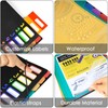 HABGP 24 Plastic Folders with Multi Pockets, 12 Colors, Office