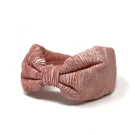 ACCESSORY TO LOVE Women's Hint of Glimmer Satin Headband, Handmade, Pink