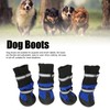 4Pcs Dog Boots Waterproof Pet Booties Reflective Breathable Wearproof High