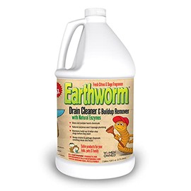 Earthworm® Drain Cleaner - Drain Deodorizer - Natural and Safer for Families - One (1) 1 Gallon bottle