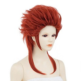 Airily Neo Allback Brick Red Cosplay Wig, Short, Heat Resistant, Men's Clothing, Brown, Red