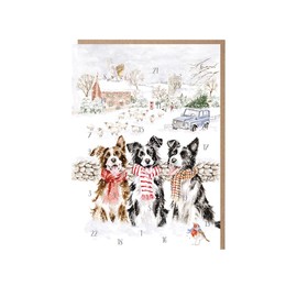 Wrendale Designs - While Shepherds Watched' Border Collie Advent Calendar Card