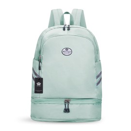 HUA ANGEL Travel Backpack for Women Foldable Outdoor Sports Gym Backpack with Shoe Compartment Wet Pocket Waterproof Casual Daypack Waterproof Anti Theft for Fitness Yoga Dancing