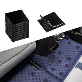 Lyxheth 10PCS Car Mat Fixing Clips, Car Floor Mat Retainer, Super-Adhesive Hidden Car Mat Clips Keep Car Mats from Sliding, Double Sided Adhesive Foot Mat Fixing Sticker Fit for Car Carpet Mat (10PCS)