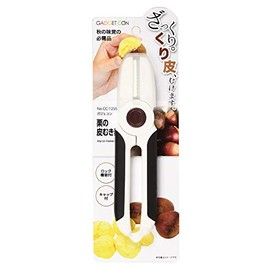 Pearl Metal CC-1254 Peeler, Silver, Total Length 7.3 x Width 1.6 x Height 0.8 inches (18.5 x 4 x 2 cm), Chestnut Peeler, Gadget