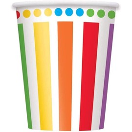 Rainbow Birthday Party Decorations Supplies for kids Birthday Party Rainbow Colour Plates Cups Napkins and Disposable Party Tableware Set-Serves 16 Guests