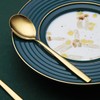 Golden Dinner Spoons 6 Pieces, Kyraton 19cm Stainless Steel Titanium