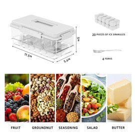 MineSign 3Pack Ice Chilled Condiment Caddy with 4 Removable Containers Taco Ingredient Server with Lid Cooled Garnish Caddy Tray for Taco Mimosa Bar Sauce Fruits&Veggies White